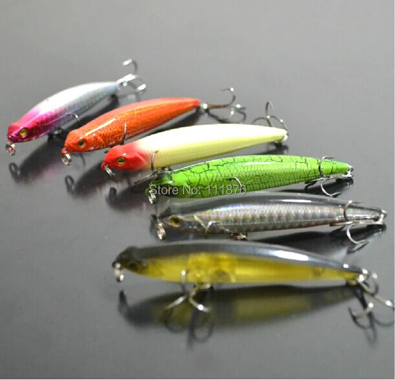 

New Arrival Fishing Lures Pencil Crankbaits Hard Baits Pesca Plastic Lures 6pcs/lot 8CM-6.5G Fishing Tackle Free Shipping!