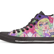 Kickin' Ass просто для веселья Повседневная Высокая холщовая обувь кеды для Прямая