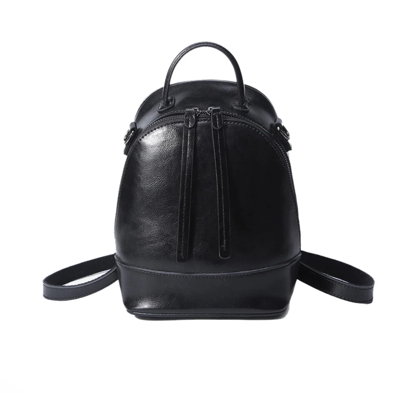 

High Quality Cowhide Women Small Backpack Crossbody Shoulder Bag Genuine Leather Luxury Ladies Knapsack Grils Daypack Rucksack