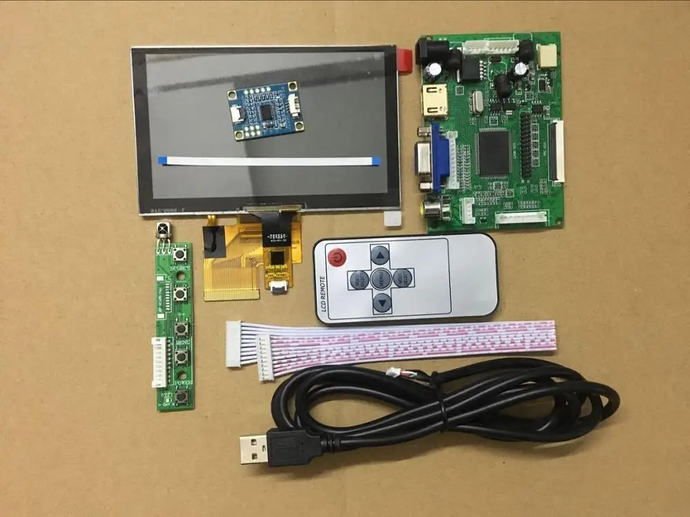5 дюймов 800*480 HDMI VGA проектор ЖК емкостный экран монитор плата драйвера контроллер