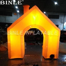 Дешевые зазоры освещенные надувные рождественские конфеты дом/освещение Рождественские декоративные арки для рекламы