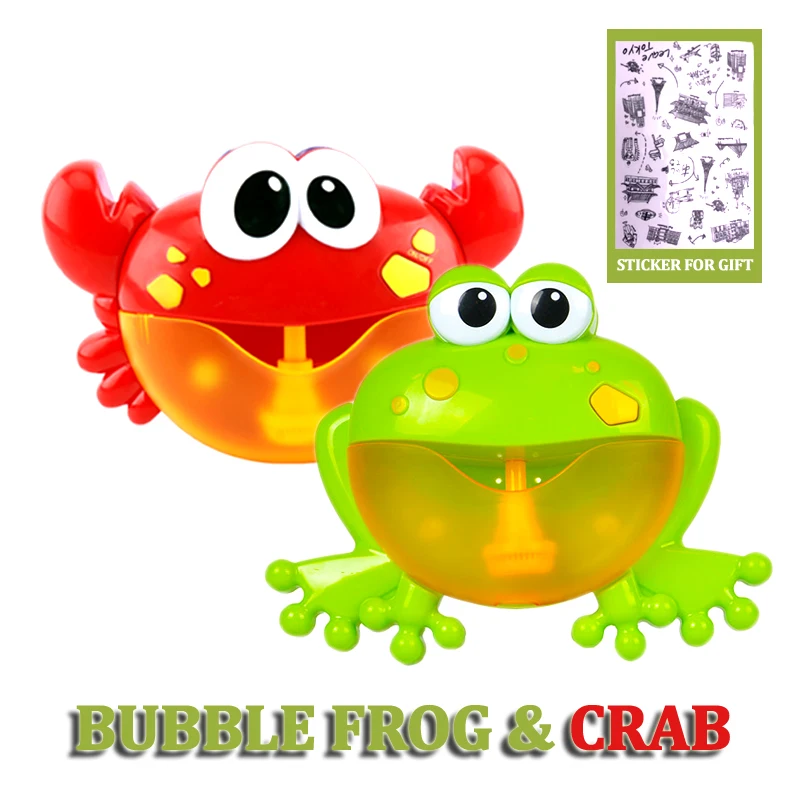 Игрушки для ванной Bubble Frog Crabs Baby Bath Toy Maker ванна купания мыльные игрушки детей
