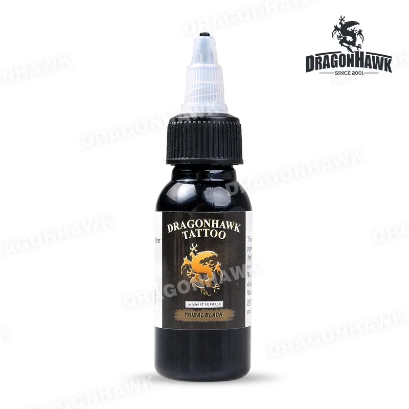 

Free Shipping Dragonhawk Tattoo Ink 1-PACK Black Color Set 1oz Bottles Color 30ml