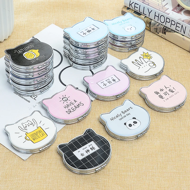 

Cute Cat Makeup Mirror Portable Birthday Gift Cosmetic Compact Mirrors Foldable Makeup Mirror For Personalized