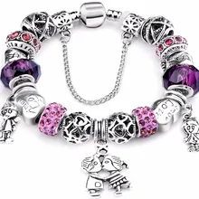 Горячая Мода Европейский стиль Браслеты из полиамида черные серьги браслет и браслеты с бусинами, в европейском стиле для женщин Diy ювелирные изделия