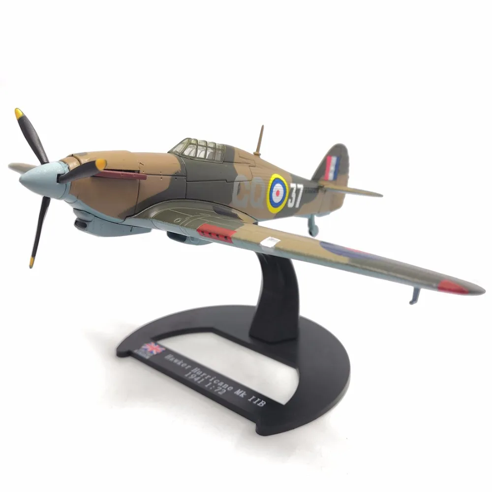1/72 масштаб металла литья под давлением самолет RAF Hawker ураган истребитель модели