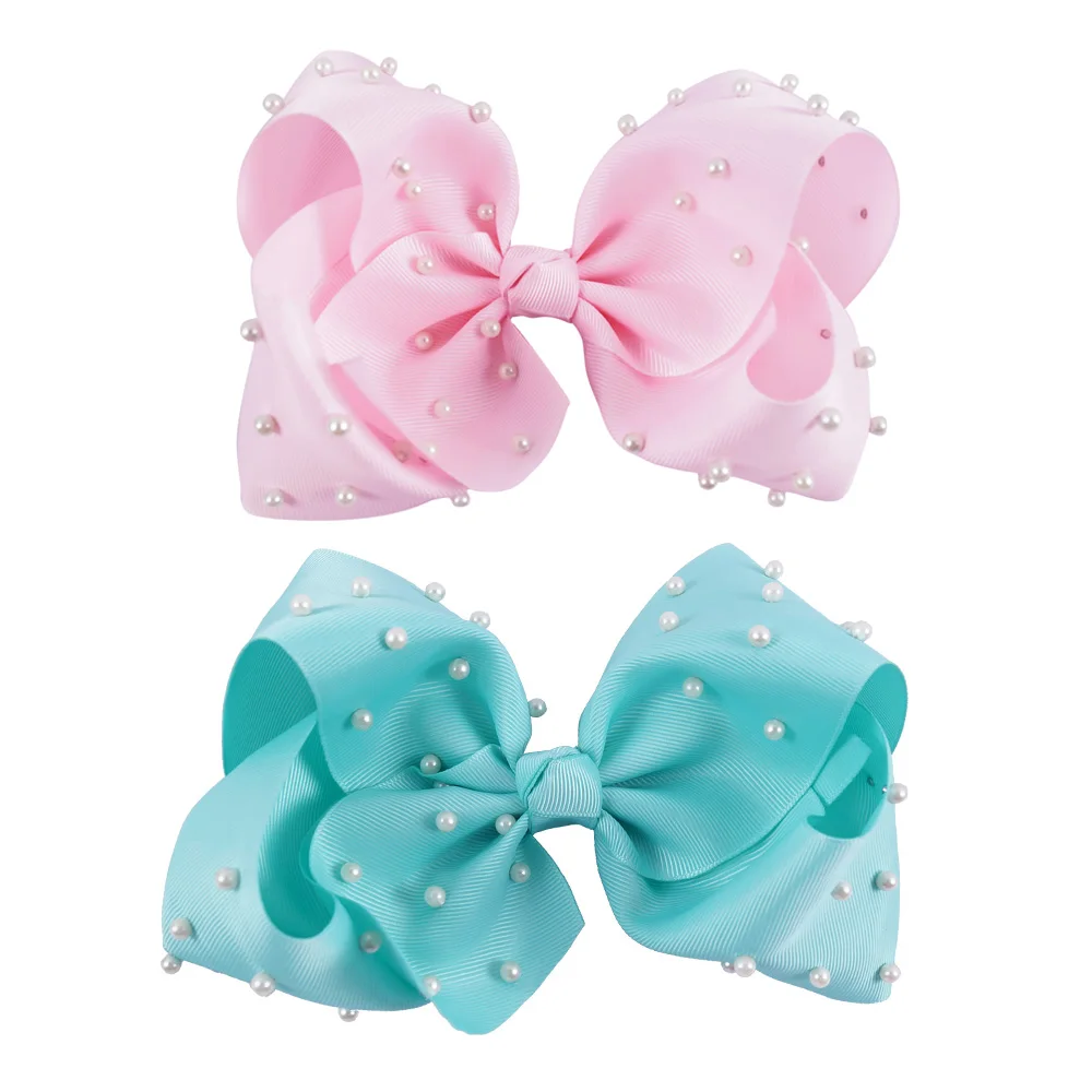 6 Pcs//Set Grosgrain Ribbon Hair Bow With Clip For Girls Kids Bowknot Accessories