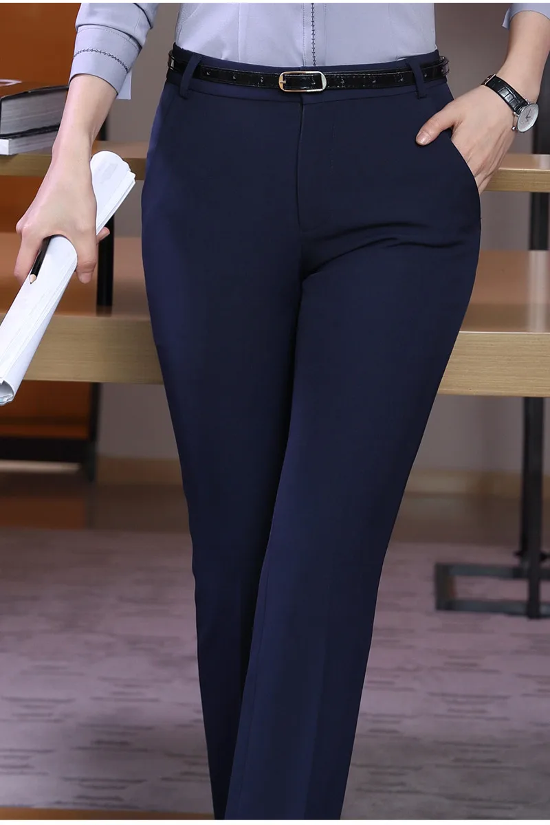 Naviu New Fashion High Quality Women Trousers Plus Size Formal Office Pants Slim Style Straight Bottom high waisted jeans