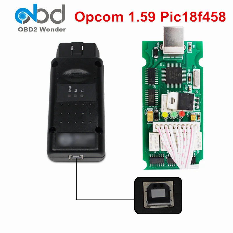 Лучшая цена OP COM V1.59 OP-COM OBD2 Диагностический интерфейс OP COM прошивка V1.59 SW 2012V OPCOM с чипом PIC18F458 для автомобилей Opel