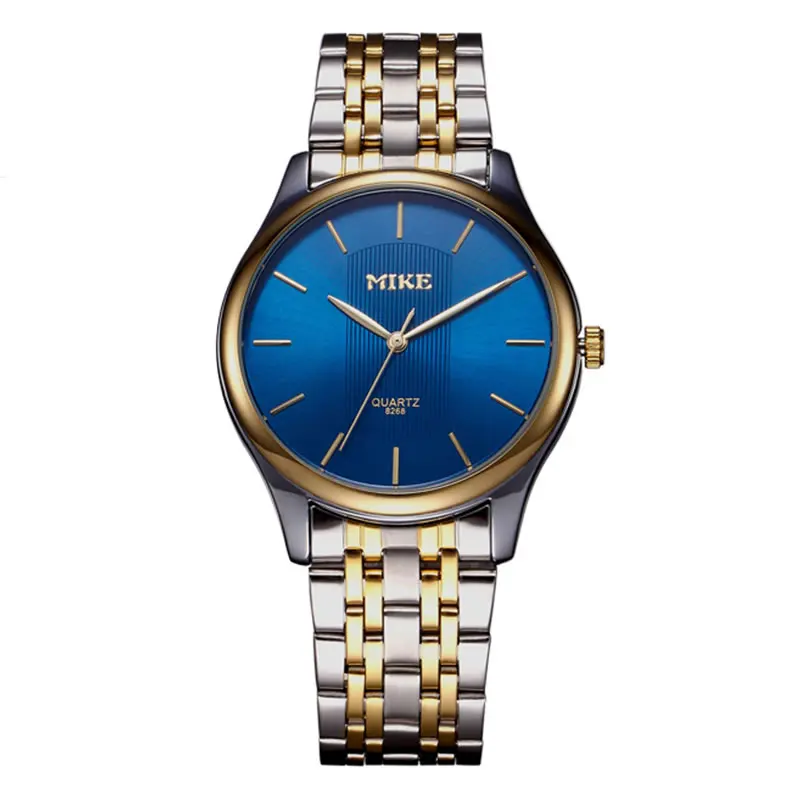 

Mike Brand Men's ultra thin fashion luxury rose gold waterproof quartz watch stainless steel watch clock Business Watch