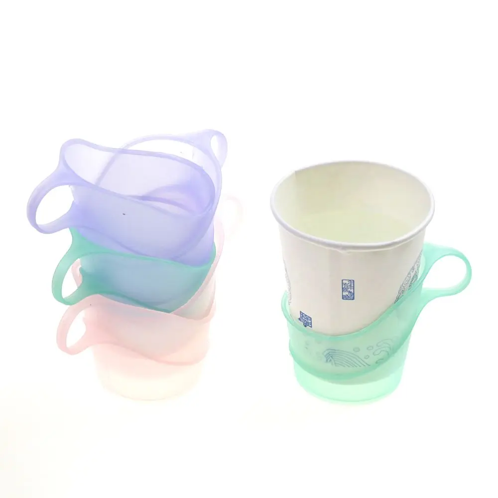 Lot of 6PCS Handle Plastic Disposable Paper Plastic Polystyrene Cup