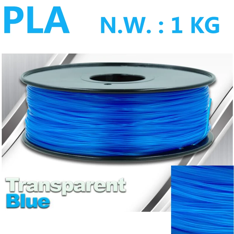 

Transparent Blue 3d printer filament pla 1.75 USA Natural 3d pen impressora 3d plastic filament China pla filament 1.75mm 1kg