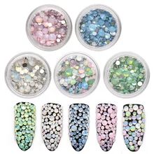 Разноцветные Хрустальные Стразы для ногтей смешанного размера Ss4~ ss20, опал, 3D драгоценные камни для ногтей, маникюрные аксессуары для ногтей MJZ2144