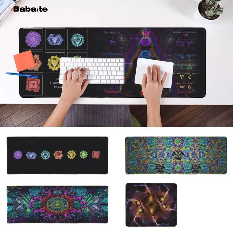 

Babaite Top Quality Fractal Stock Chakra Symbols Laptop Computer Mousepad Free Shipping Large Mouse Pad Keyboards Mat