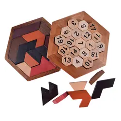 Деревянные Геометрические аномалии форма головоломки головоломка Танграм доска для головоломки паззлы Дети Развивающие игрушечные