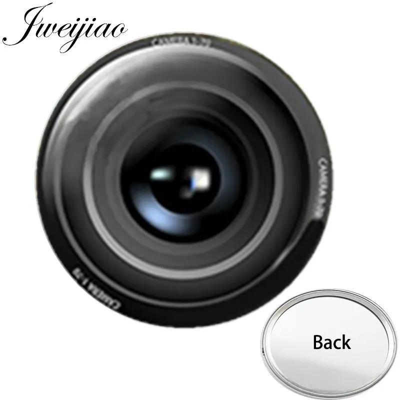 

JWEIJIAO Camera Lens I Shoot People Art Photo Picture Image Printed One Side Mini Pocket Mirror Makeup Hand Travel Purse Mirror