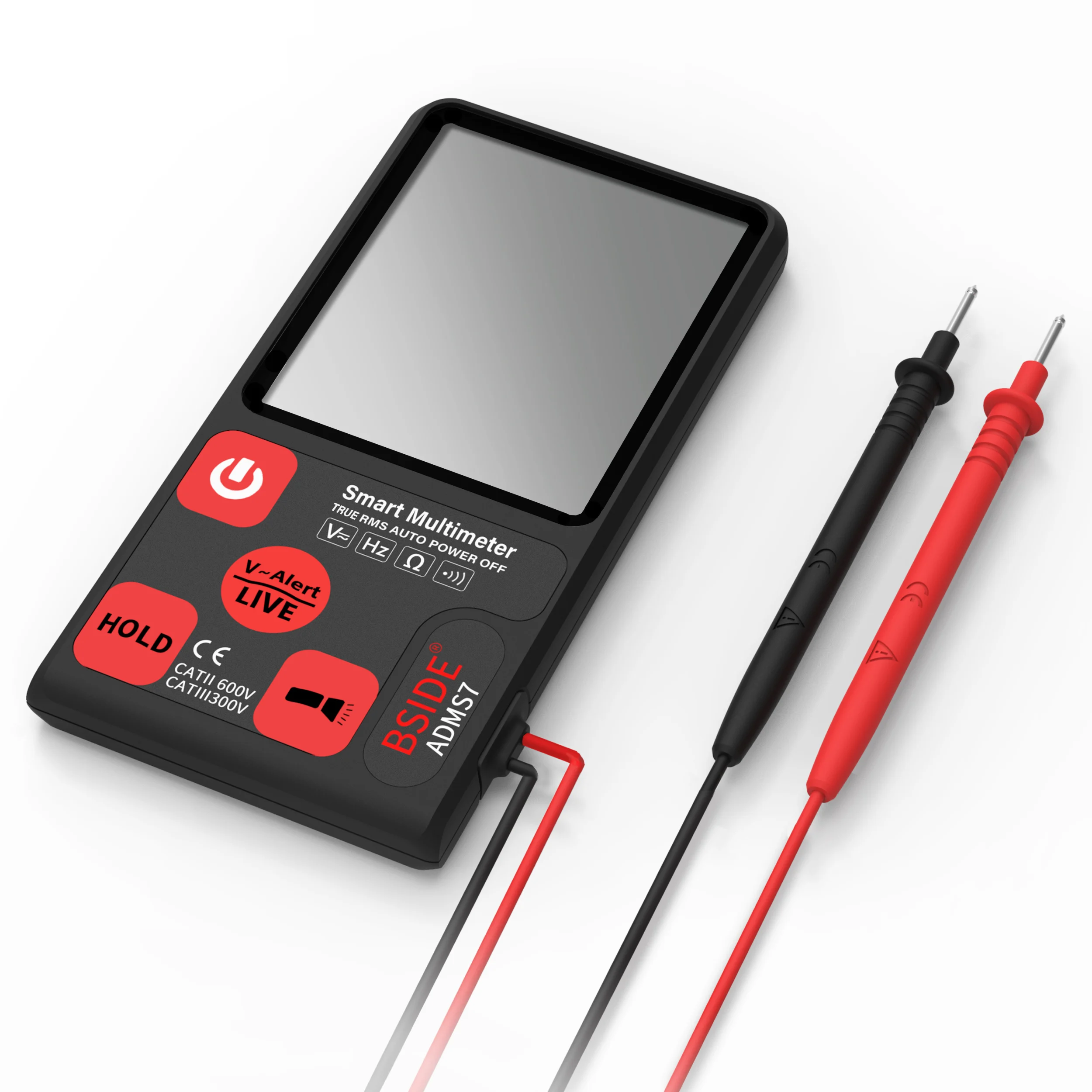 Ultra-Portable Digital Multimeter BSIDE ADMS7 Large 3.5" LCD 3-Line Display Voltmeter With Voltage NCV Resistance Ohm Hz Tester