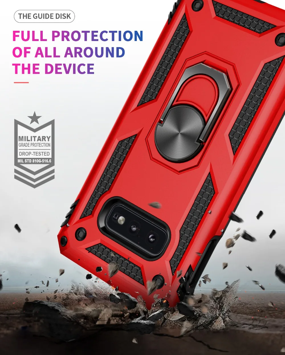 Case For Samsung S10e S10 Plus Cover Hybrid Shockproof Armor Magnetic Finger Stand Case For Samsung S8 S9 Plus Note8 Note9 Cover (14)