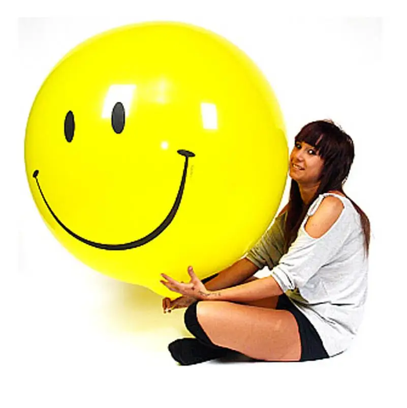 

36inch/12inch emoji smiling face yellow giant latex balloon for wedding birthday party gift balloon decoration balloon