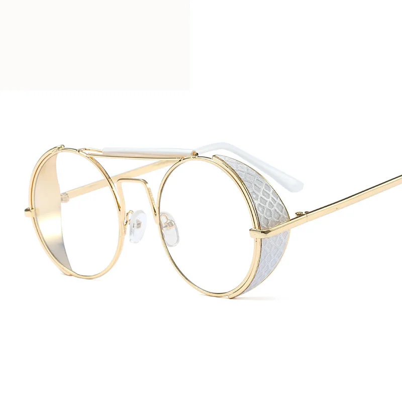 Buy Fashion Retro Gothic Steampunk Glasses Frame Men Women Metal Eyewear