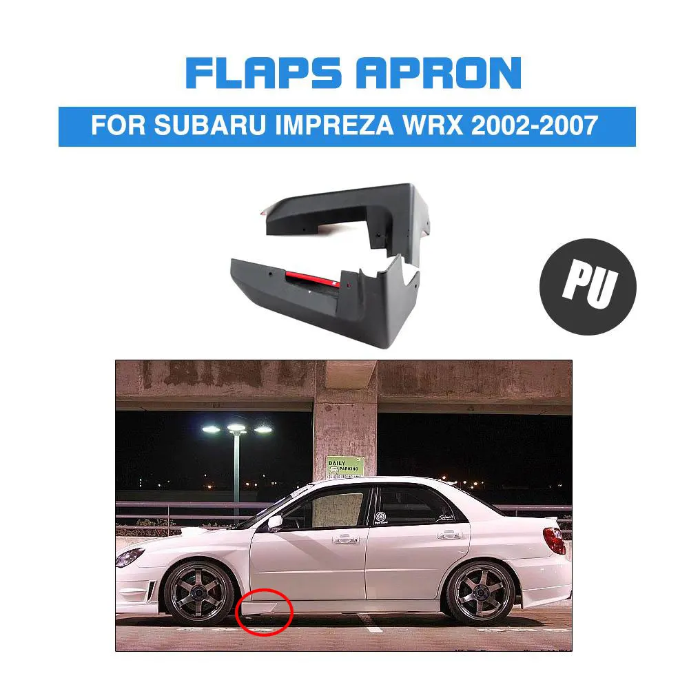 Авто сторона юбки сплиттеры крышка планки для Subaru Impreza WRX 2002-2007 ПУ Неокрашенный Черный Грунтовка