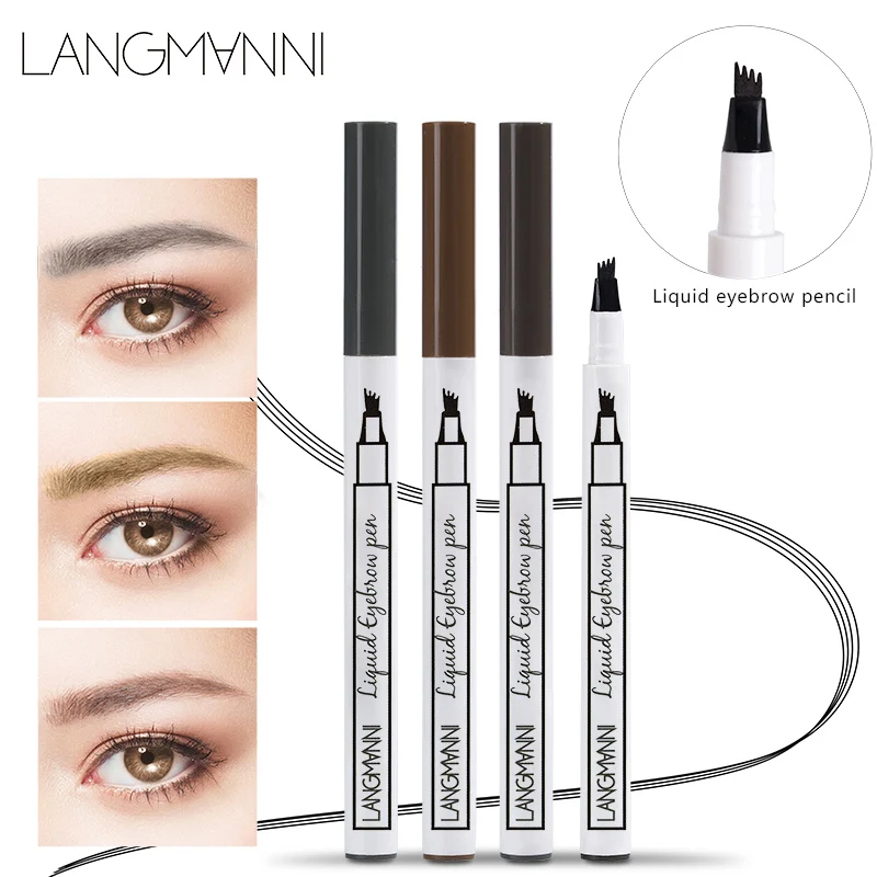 

Professional Eyebrow Waterproof Fork tip Eyebrow Pencil Tattoo Pen wenkbrauw tattoo pen Enhancer Tint Korean Cosmetics