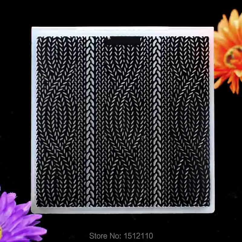 

Curve Plastic Embossing Folder For Scrapbook DIY Album Card Tool Plastic Template 15.3x15.3cm KW6102024