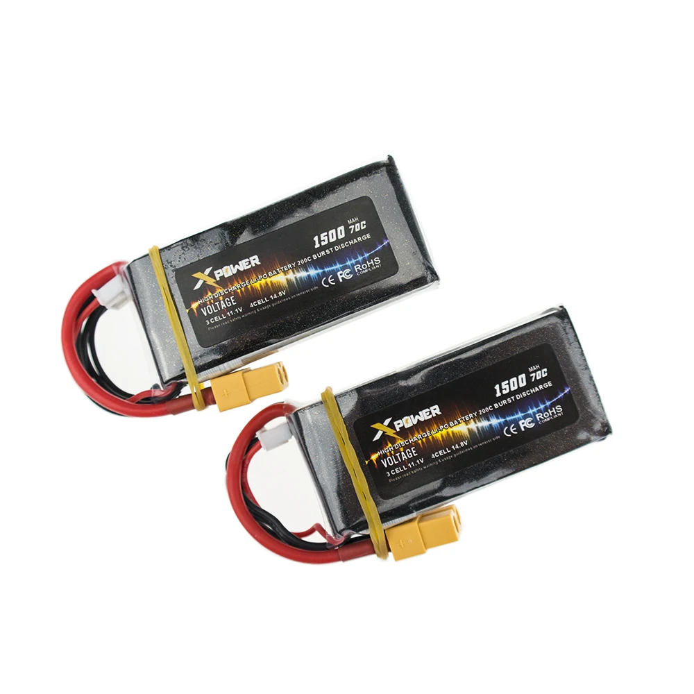 1 2 3 шт./партия 11,1 v 1500mAh 70C Lipo батарея Xpower батареи XT60/T разъем для радиоуправляемого квадрокоптера дрона часть