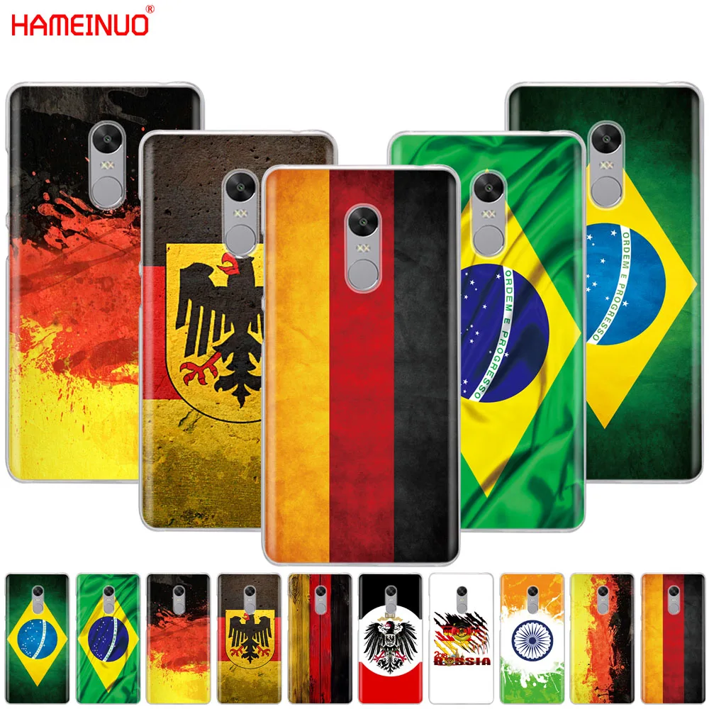 

HAMEINUO Brazil Germany India flag Cover phone Case for Xiaomi redmi 5 4 1 1s 2 3 3s pro PLUS redmi note 4 4X 4A 5A