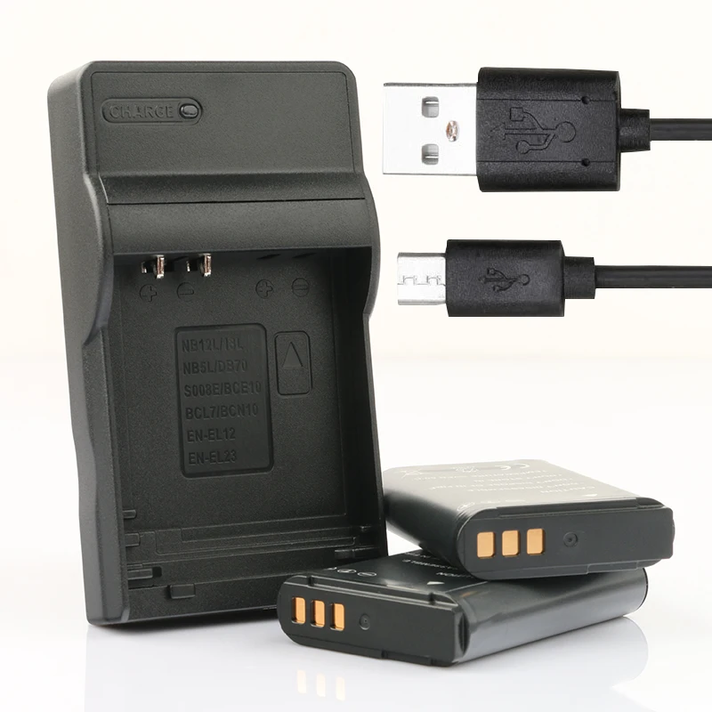 LANFULANG 2 Pack EN-EL23 EN EL23 Battery and Micro USB Battery Charger for Nikon Coolpix P900, P600, P610, B700 and S810c