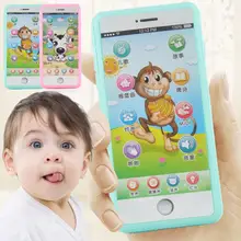 Многофункциональный имитированный мобильный телефон сенсорный экран музыкальная история поэтический светильник детская игрушка головоломка раннее образование машина