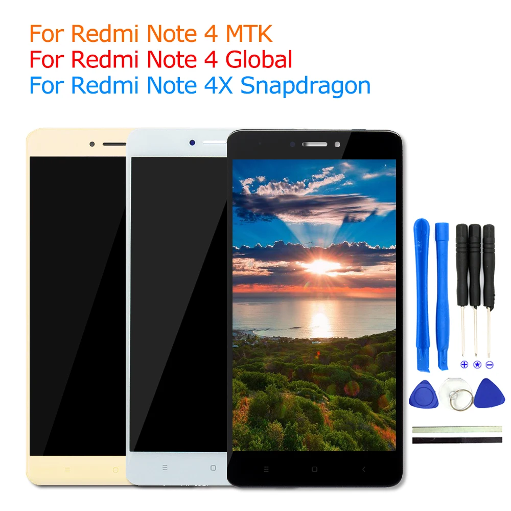 2017 New For Xiaomi Redmi Note 4 LCD Display Touch Screen Replacement For Xiaomi Redmi Note