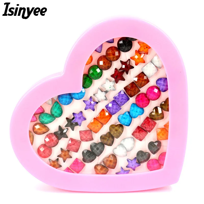 

ISINYEE 36 pairs/set Fashion Star Heart Stud Earrings Sets For Women Girls Kids Trendy Acrylic Small Geometric Earring Jewelry