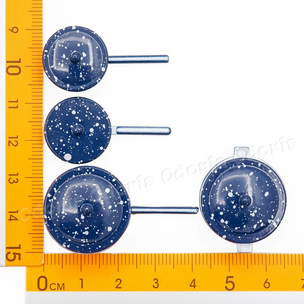 Odoria 1:12 миниатюрный 8 шт синий горшок и сковорода набор посуды кукольный домик кухонные принадлежности