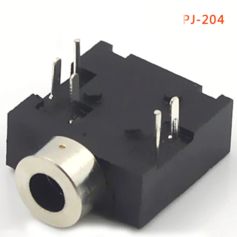 100pcs Headphone Jack 2 5mm Audio Socket Connector Plug PJ 204 Copper Head Pin For Walkie Talkie Dedicated