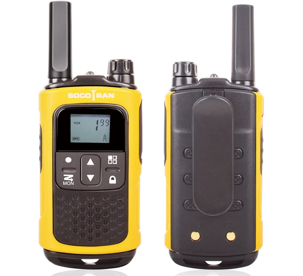 Лицензия FRS/GMRS Walkie Talkies двухстороннее радио с перезаряжаемой батареей 0,5 Вт 22CH VOX ЖК-экран Socotran T80