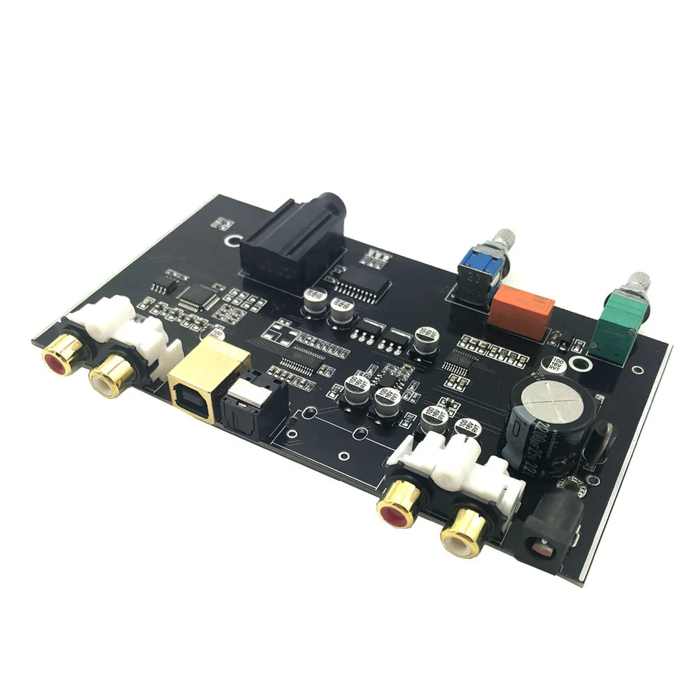 PCM5100 MS8416 оптический USB вход NE5532 OP DAC плата 24 бит 192 к с аудио регулятором громкости DAC плата DC 12 В B9-007