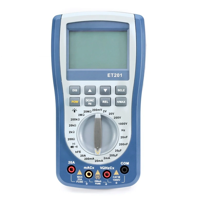 EONE ET201 2 in 1 Digital Intelligent Handheld Storage Oscilloscope Multimeter AC DC Current Voltage Resistance