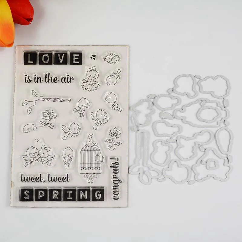 Любовь в воздухе прозрачный штамп/координационный Штамп для DIY Скрапбукинг/изготовление открыток/Детские забавные украшения