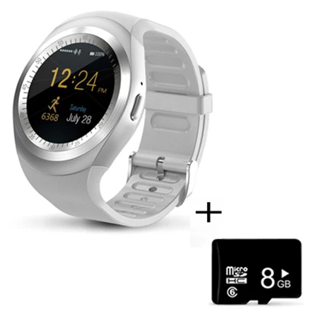 Y1 plus Bluetooth Смарт часы для мужчин женщин Relogio SmartWatch Android телефонный звонок GSM Sim пульт дистанционного управления камерой информация Спорт Шагомер - Цвет: white with TF