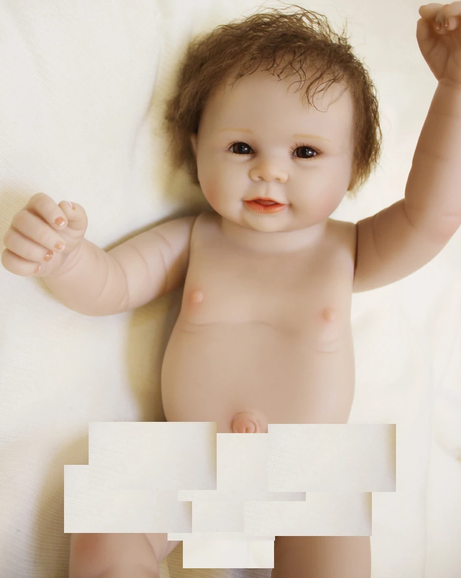 NPKDOL 50 см для ручной работы Силиконовая виниловая Очаровательная Реалистичная детская силиконовая кукла новорождённого
