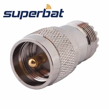 Superbat РЧ коаксиальный СВЧ-переходник UHF PL259 штекер разъем для UHF SO239 прямой разъем типа "Джек" для рации