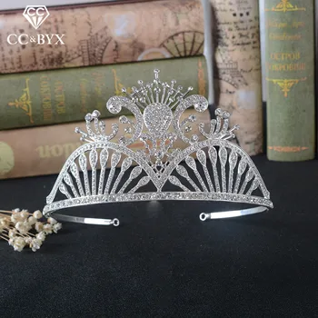

CC Crowns Hairbands Luxury Baroque Style Hollow Crystal Queen Crown Wedding Hair Accessories For Bridal Engagement Jewelry HG209