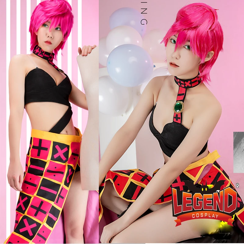 Косплей legnd аниме JOJO JoJo странные приключения VENTO AUREO Trish Una Костюм Золотой ветер