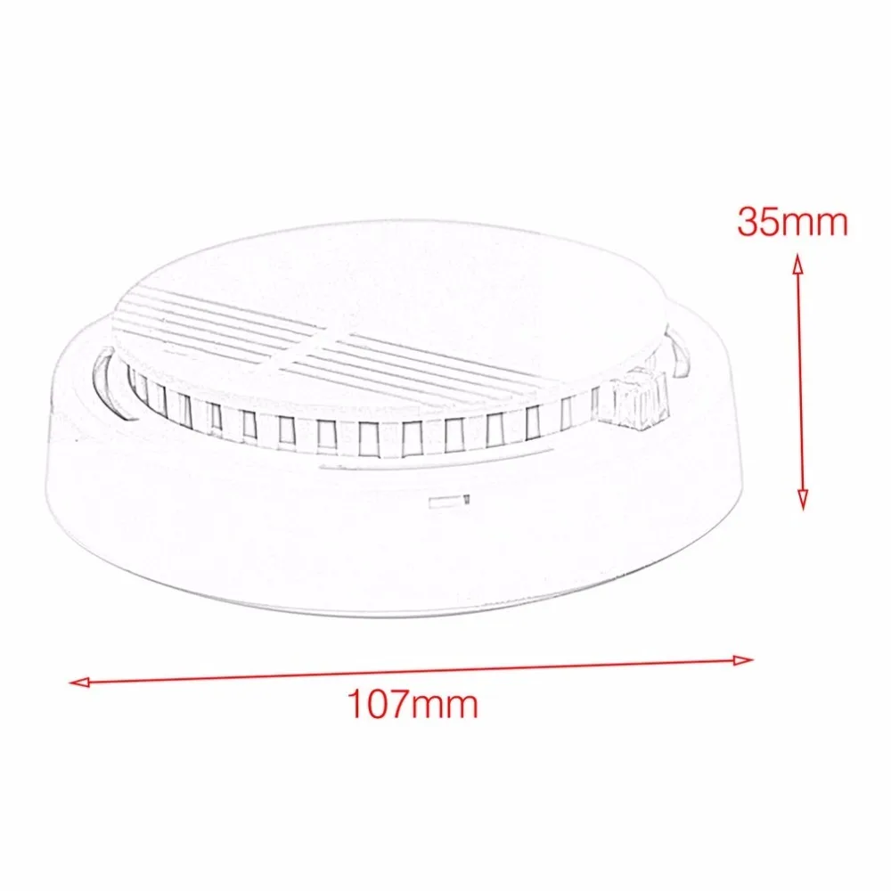 Фотоэлектрический детектор дыма, сигнализация более 85 дБ, автономный пожарный датчик дыма для домашней безопасности с батареями 9 в