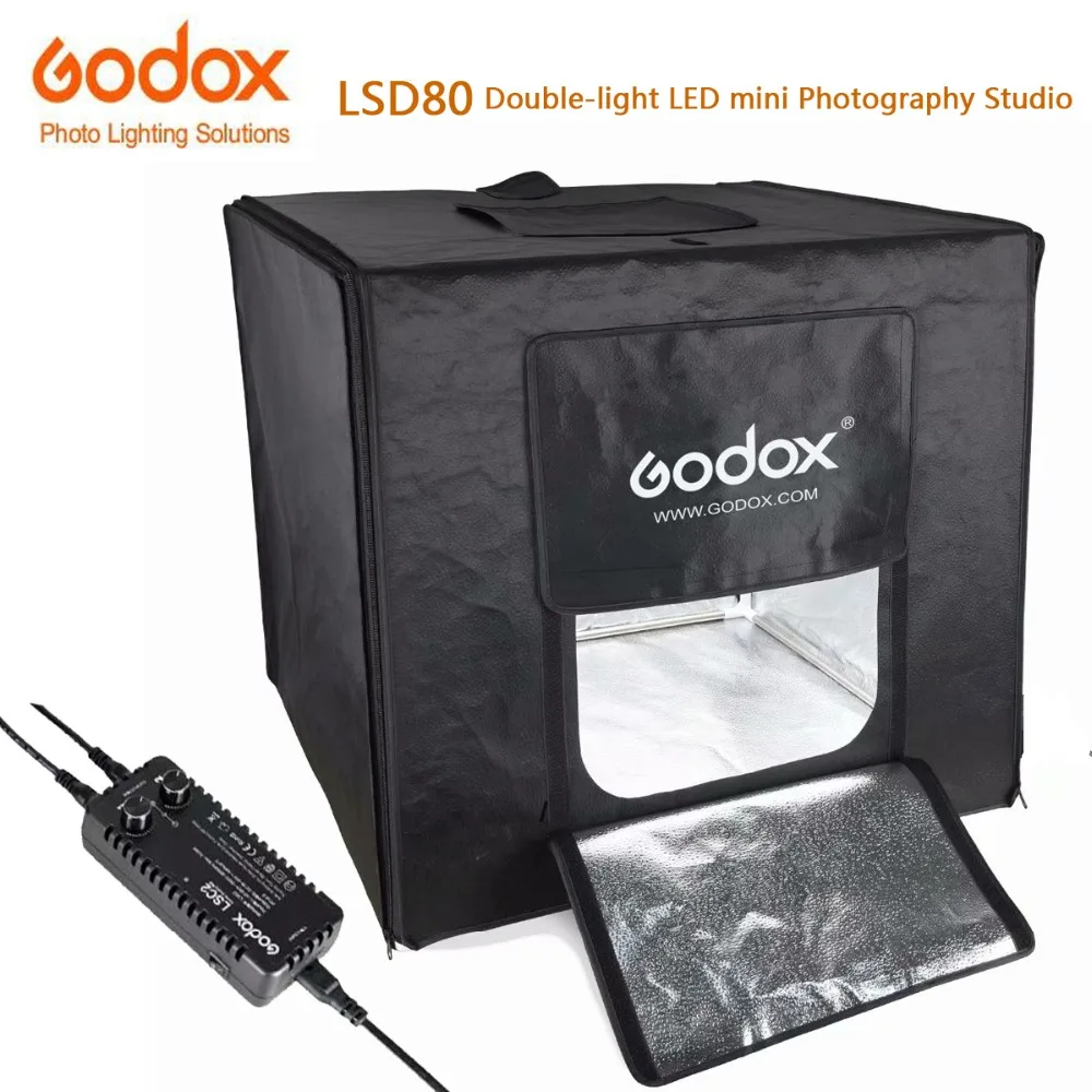 

Godox LSD80 80x80cm Portable Foldable Photo Studio Softbox Light Room Box Tabletop Shooting Tent Built In LED Light Soft Box