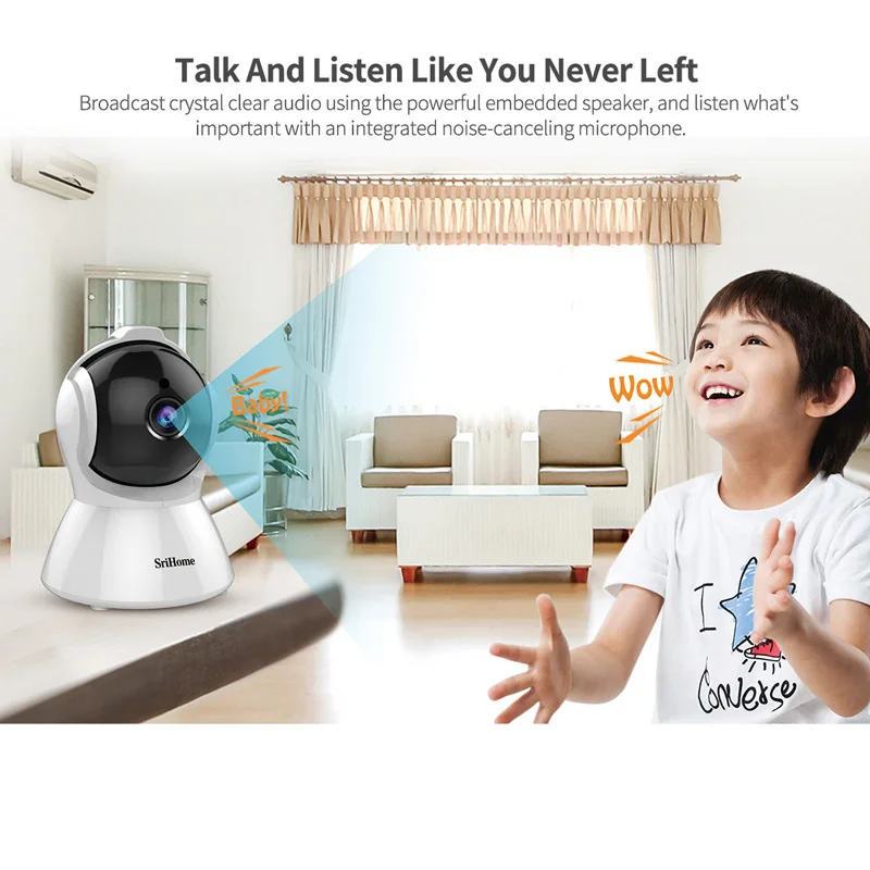 Sricam SH025 AI Body IP камера с автоматическим отслеживанием мини 1080P Wifi CCTV 2.0MP H.265 умный