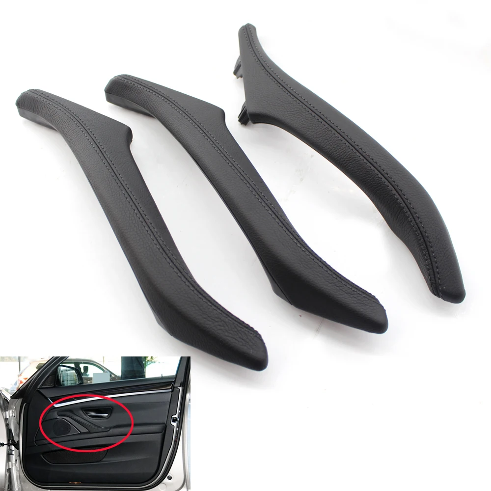 cheap Fit for BMW F10 F11 F18 5 Series 528i 535i 550i 11 16 Interior Door Pull Handle Passenger Black 3Pcs