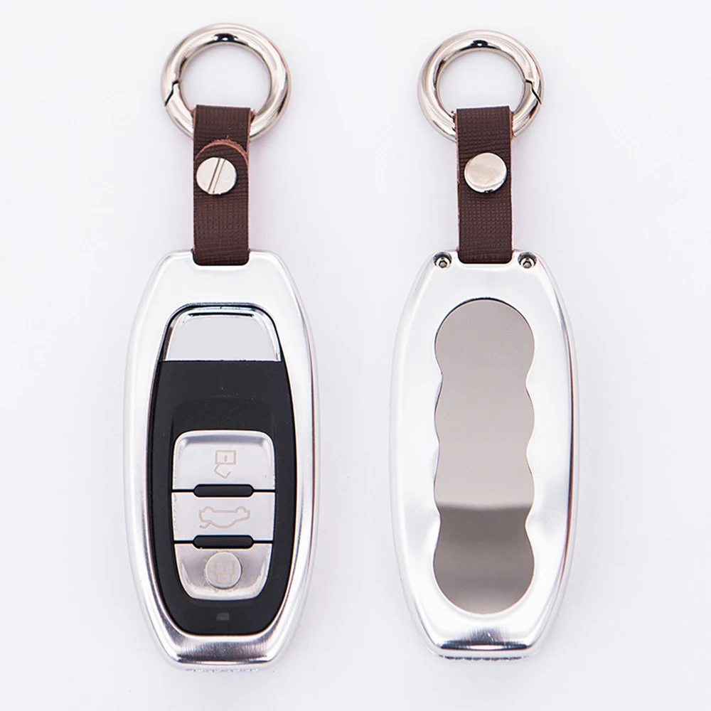 

Aluminium Alloy Car Key Remote Case Cover Key Shell Holder for Audi A4 b6 b8 b7 b5 A6 A6 c5 c6 Q5 A7 A8 S6 Bag Car Accessories
