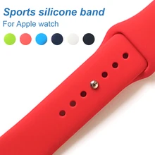 Colorful Soft Silicone Replacement Sport Band For font b Apple b font Watch Series123 38mm 42mm